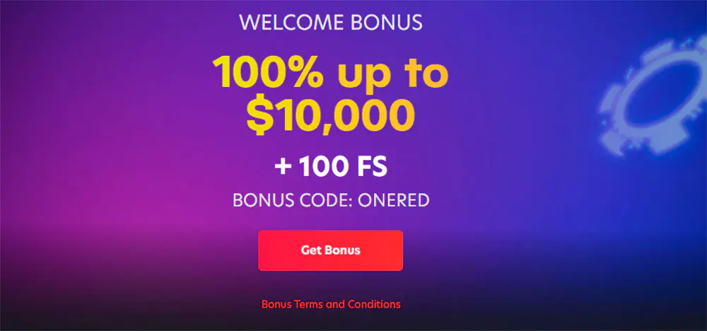 1Red Casino Welcome Bonus