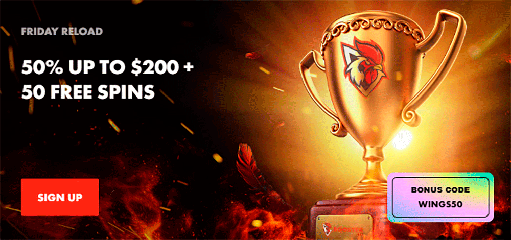 Fridays Reload Bonus at Rooster Bet Casino