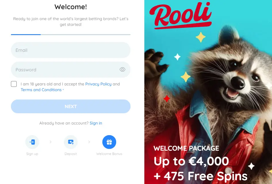 Rooli Registration